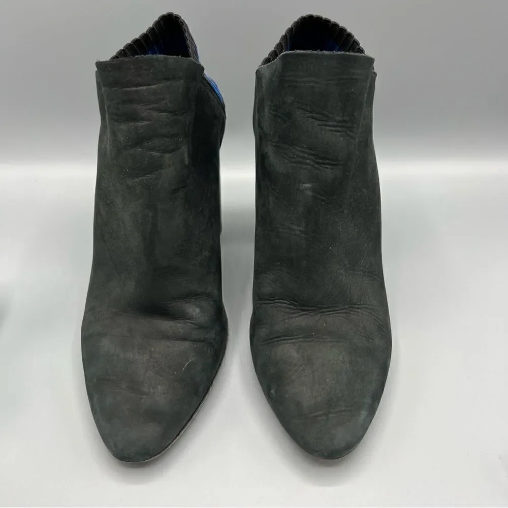 3.1 Phillip Lim Drum Slingback Booties Black Leather Stripe Block Heel Women’s